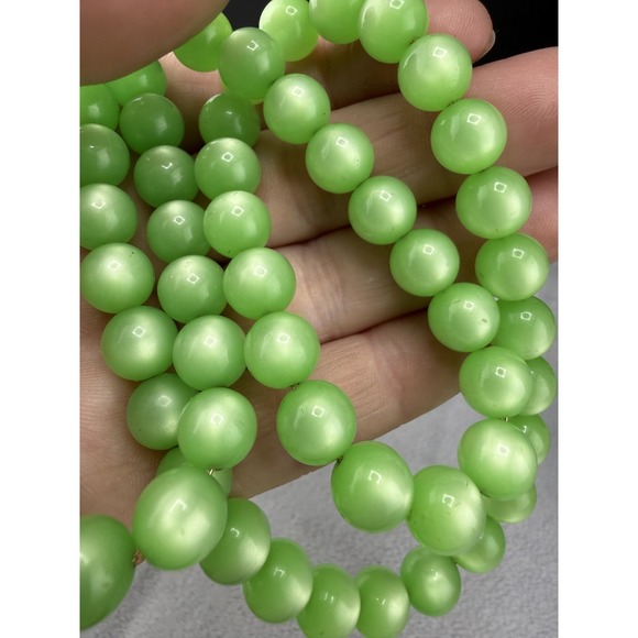 The Unbranded Brand Jewelry - Vintage Lime Green Acrylic Beaded Necklace 23"